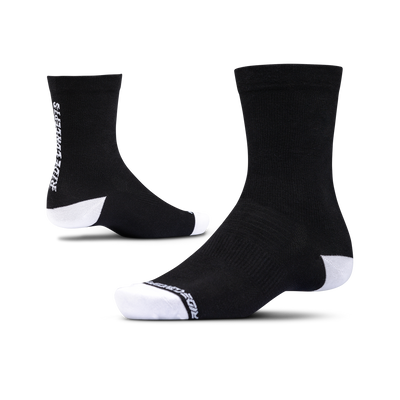 Ride Concepts R.E.D Combed Cotton 8" Socks - Black & White