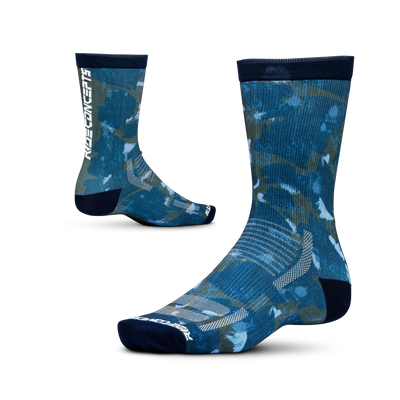 Ride Concepts Martis MTB Sock - Synthetic 8" - Navy and Camo