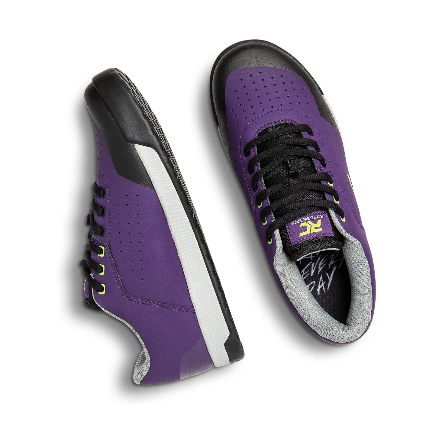 Ride Concepts Men's Hellion MTB Shoe - Purple and Lime